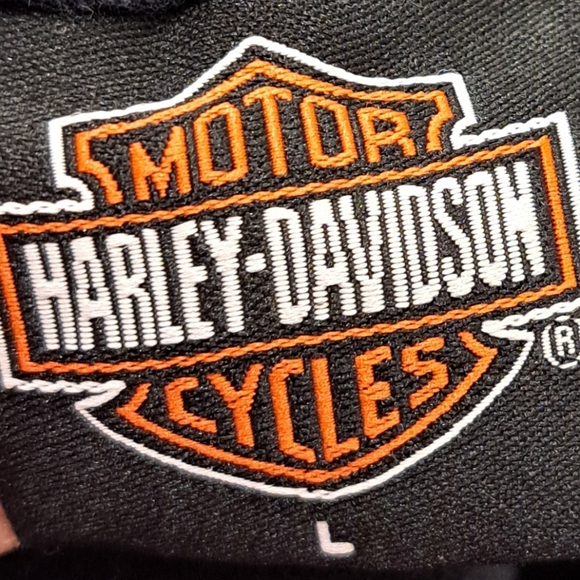 Harley-Davidson Black T-Shirt with Eagle and Bear Design - Picture 2 of 5